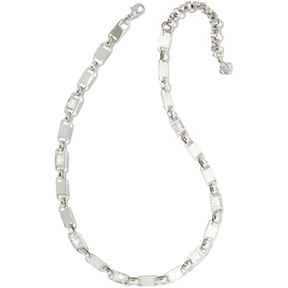 Kendra Scott Jessie Silver Chain Necklace in White Crystal